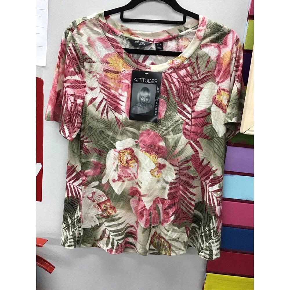 Attitudes by Renee womens scoop neck tshirt size medium new from HSN